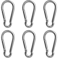 Belle Vous Mosquetones Acero Inoxidable M8 con Muelle (Pack de 6) Mosquetón Multifunción 8 cm Duraderos Interior…